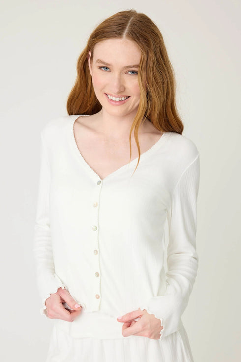 Pj Salvage Pointelle Essentials Cardigan